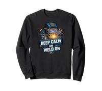 Keep Calm And Weld On Funny Welder Metalworking Felpa