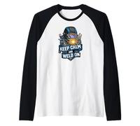 Keep Calm And Weld On Funny Welder Metalworking Maglia con Maniche Raglan
