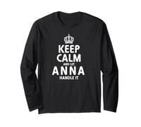 Keep Calm Anna t-Shirt Felpa con Cappuccio Regali Maglia a Manica