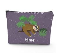 Keep Calm, borsa per cosmetici in lino da donna, con scritta "Keep Calm and Carry On", organizer per trucchi, impermeabile, idea regalo, rosa e blu, 17,8 x 22,9 cm, Marrone_7, Taglia unica, Beauty
