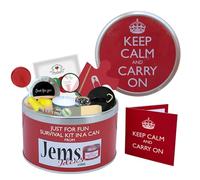 Keep Calm & Carry On Survival Kit In A Can. Humorous Novelty Fun Gift - Present & Card All In One. Birthday/Christmas/Retirement/Boss/Work Colleague/Good Luck/Leaving/Mum To Be/Dad To Be/New Baby/New Parents/Father's Day/Mother's Day/Valentine's Day/Graduation/New Home/Engagement/Wedding/New Job/Best Man/Bridesmaid/Anniversary. by Survival Kit In A Can