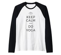 Keep Calm & Do Yoga Om Meditazione Chakra Maglia con Maniche Raglan