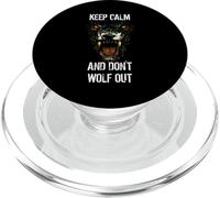 Keep Calm Don't Wolf Out, divertente costume di Halloween da lupo mannaro PopSockets PopGrip per MagSafe