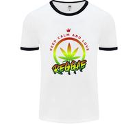 Keep Calm E Ama La Musica Reggae Uomo Ringer T-Shirt