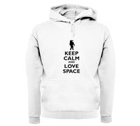 Keep Calm E Ama Lo Spazio - Felpa Per Adulti - Astronauta Stelle Astronomo