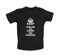 Keep Calm E Continua A Pescare - Maglietta Per Bambini / Body - Pescatore Pesce