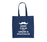 Keep Calm E Fai Crescere Un Baffo - Borsa In Tela - Movember Barba Baffo