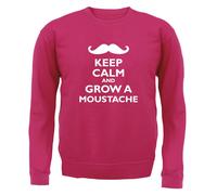 Keep Calm E Fai Crescere Un Baffo - Felpa Per Bambini - Mo Beard Facial Hair