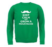 Keep Calm E Fai Crescere Un Baffo - Felpa Per Bambini - Mo Beard Facial Hair