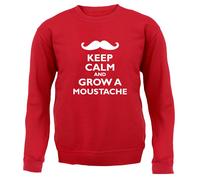 Keep Calm E Fai Crescere Un Baffo - Felpa Per Bambini - Mo Beard Facial Hair