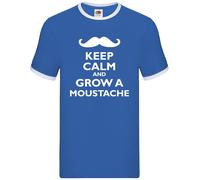Keep Calm E Fai Crescere Un Baffo - Ringer Da Uomo - Baffo E Barba Di Movember