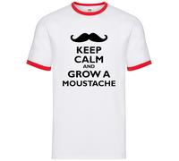 Keep Calm E Fai Crescere Un Baffo - Ringer Da Uomo - Baffo E Barba Di Movember