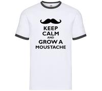 Keep Calm E Fai Crescere Un Baffo - Ringer Da Uomo - Baffo E Barba Di Movember