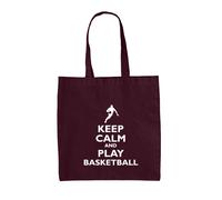 Keep Calm E Gioca A Basket - Borsa In Tela - Giocatore NBA Hobby Sport Amore