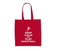 Keep Calm E Gioca A Basket - Borsa In Tela - Giocatore NBA Hobby Sport Amore