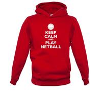 Keep Calm E Gioca A Netball - Felpa Per Bambini Sport Giocatore Squadra Net Ball