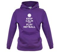 Keep Calm E Gioca A Netball - Felpa Per Bambini Sport Giocatore Squadra Net Ball