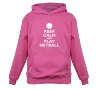 Keep Calm E Gioca A Netball - Felpa Per Bambini Sport Giocatore Squadra Net Ball