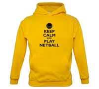 Keep Calm E Gioca A Netball - Felpa Per Bambini Sport Giocatore Squadra Net Ball