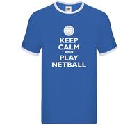 Keep Calm E Gioca A Netball - Ringer Uomo - Giocatore Di Sport Squadra