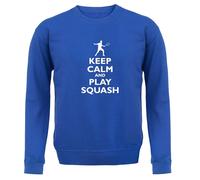 Keep Calm E Gioca A Squash - Felpa Per Bambini - Racchetta Da Sport Racquetball