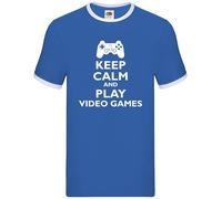 Keep Calm E Gioca Ai Videogiochi (Console) - Ringer Uomo - Gaming Gamer Geek