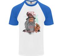 Keep Calm E Lascia Andare Quella Cosa Maglietta Baseball S/S Per Uomo
