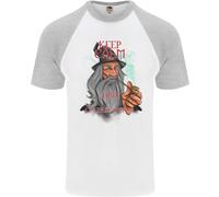 Keep Calm E Lascia Andare Quella Cosa Maglietta Baseball S/S Per Uomo