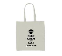 Keep Calm E Mangia Un Cupcake - Borsa In Tela - Cake Food Bake Baker Baking