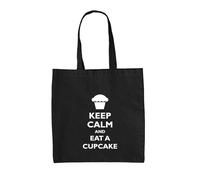 Keep Calm E Mangia Un Cupcake - Borsa In Tela - Cake Food Bake Baker Baking