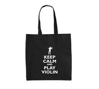 Keep Calm E Suona Il Violino - Borsa In Tela - Musicista Di Violino