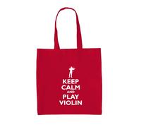 Keep Calm E Suona Il Violino - Borsa In Tela - Musicista Di Violino