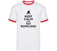 Keep Calm E Vai A Bowling - Ringer Da Uomo - Ten Pin Bowl 10 Pin Team