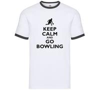 Keep Calm E Vai A Bowling - Ringer Da Uomo - Ten Pin Bowl 10 Pin Team