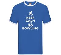 Keep Calm E Vai A Bowling - Ringer Da Uomo - Ten Pin Bowl 10 Pin Team