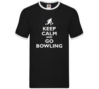 Keep Calm E Vai A Bowling - Ringer Da Uomo - Ten Pin Bowl 10 Pin Team