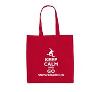 Keep Calm E Vai A Fare Snowboard - Borsa In Tela - Snowboarder