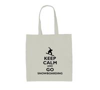 Keep Calm E Vai A Fare Snowboard - Borsa In Tela - Snowboarder
