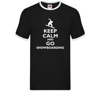 Keep Calm E Vai A Fare Snowboard - Ringer Uomo - Snowboarder
