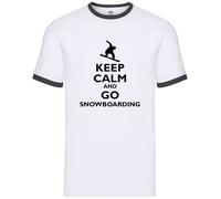Keep Calm E Vai A Fare Snowboard - Ringer Uomo - Snowboarder