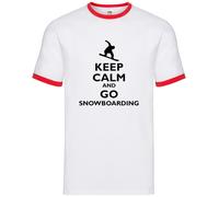 Keep Calm E Vai A Fare Snowboard - Ringer Uomo - Snowboarder