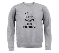 Keep Calm E Vai A Pesca - Felpa Per Bambini - Pescatore Pesce Angler