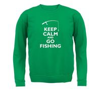 Keep Calm E Vai A Pesca - Felpa Per Bambini - Pescatore Pesce Angler