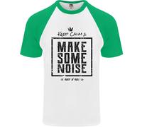 Keep Calm & Fai Un Po' Di Rumore Rock N Roll Maglietta A Maniche Corte Da Uomo