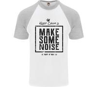 Keep Calm & Fai Un Po' Di Rumore Rock N Roll Maglietta A Maniche Corte Da Uomo