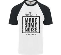 Keep Calm & Fai Un Po' Di Rumore Rock N Roll Maglietta A Maniche Corte Da Uomo