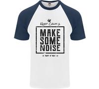 Keep Calm & Fai Un Po' Di Rumore Rock N Roll Maglietta A Maniche Corte Da Uomo