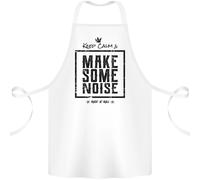 Keep Calm & Fare un Tocco Di Rumore Rock N Roll Cotone Grembiule 100% Biologico