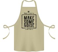 Keep Calm & Fare un Tocco Di Rumore Rock N Roll Cotone Grembiule 100% Biologico