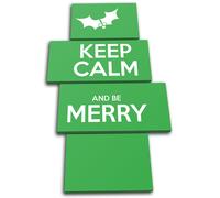 Keep Calm Green Christmas MULTI TELA parete arte foto stampa